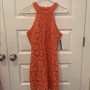 Lulus NWT mini orange dress medium